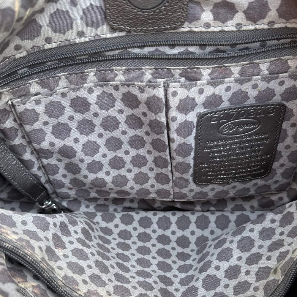 Brighton Metalic Bronze Brown Embroidered Shoulder Bag - Picture 3 of 9